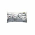 Homeroots 24 in. New Orleans Daylight Skyline Lumbar Decorative Pillow, White 482509